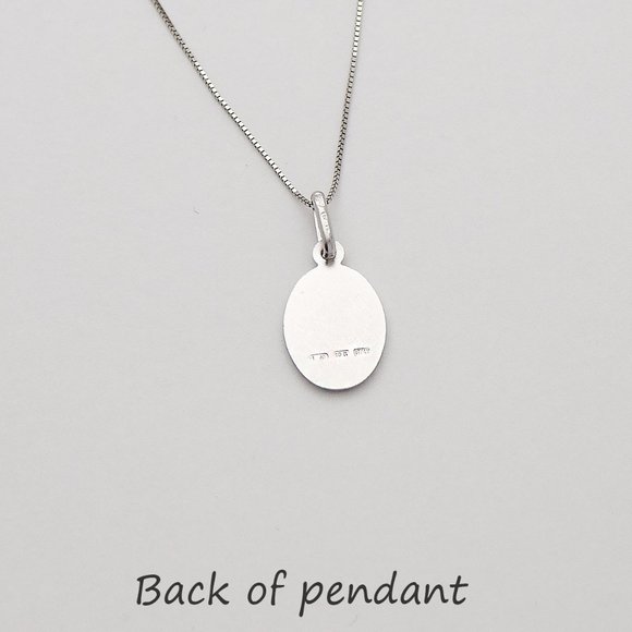 10K Solid Gold St Christopher Pendant Necklace Real Gold Saint Christopher Charm - Picture 4 of 10